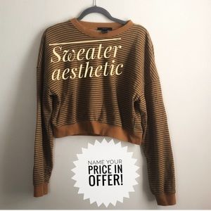 Cropped- Long Sleeve F21 Sweater